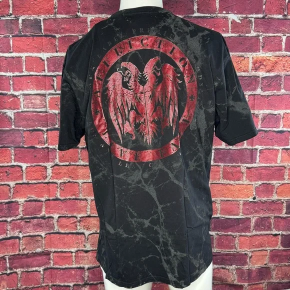 Affliction Black Label Men's Short Sleeve Graphic T-shirt -Black -Size: 2XL -NWT - Picture 1 of 14